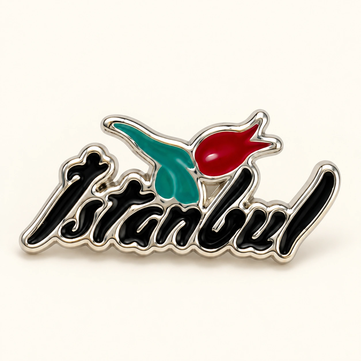 Gümüş İstanbul Lale Rozet — toptan adet satışı