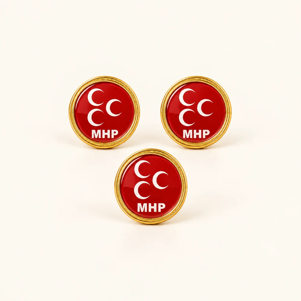 MHP Yuvarlak Üç Hilal Rozeti — toptan adet satışı