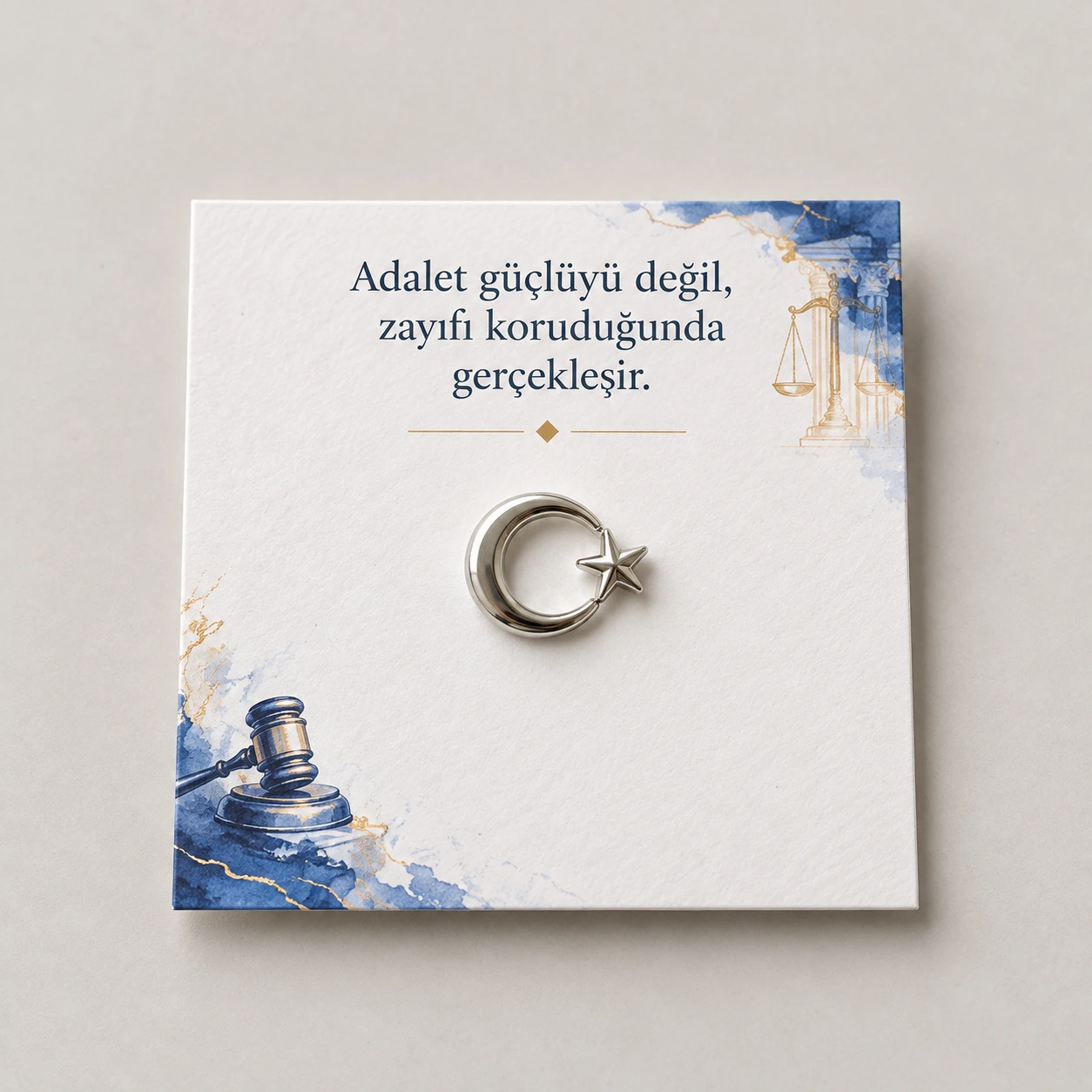 Kurumsal Kartlı Rozet: Etkinlik ve Teşekkür Sunumları için temsili tek kartlı rozet sunumu